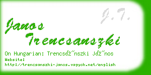 janos trencsanszki business card